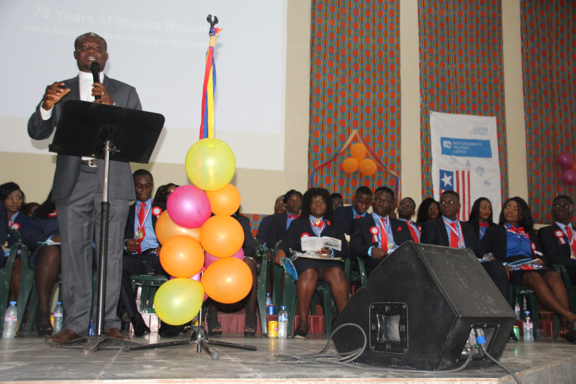 SOS Liberia HGIS Monrovia Graduates 26 students: Guest Speaker, cautioned graduates not to lose sight of the future