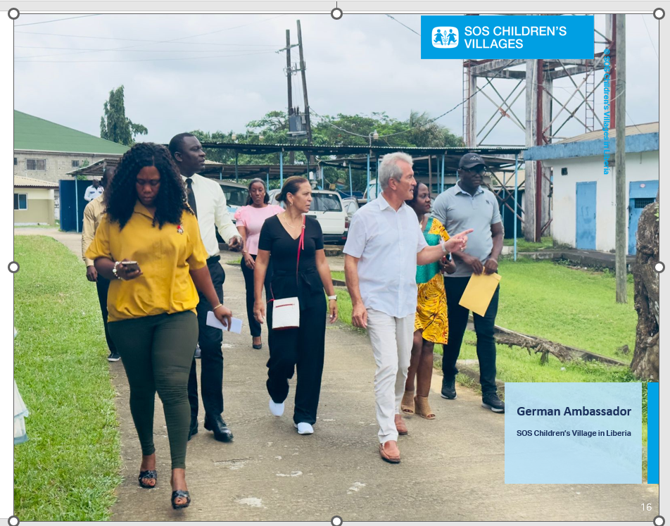 German Ambassador Jakob Haselhuber and Madam Damaris Haselhuber visit SOS Children’s Village in Liberia: Commit to taking up sponsorship